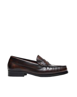 Alohas Penny Loafer Mocassino Rivet in Brushed Coffee Brown