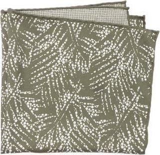 BOSS Print Silk Pocket Square in Open Green at Nordstrom Rack