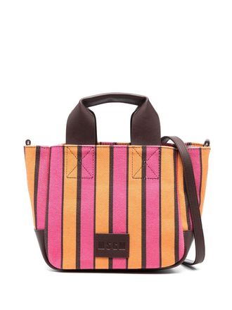 Msgm Borsa tote con applicazione - Rosa