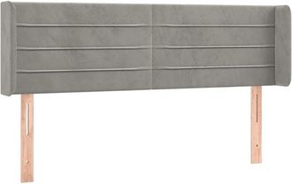 vidaXL Cabecero Con Led De Terciopelo Gris Claro 147x16x78/88 Cm Vidaxl