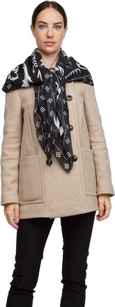 Givenchy Womens Scarf Black Modal Accessories Silk