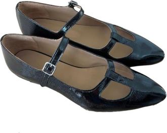A.P.C. APC Black Patent Leather Mary Jane Flats Size 41