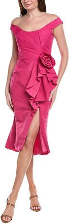 Marchesa Off The Shoulder Strapless Cocktail Dress