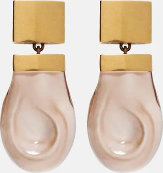 Khaite Keefe gold-plated drop earrings
