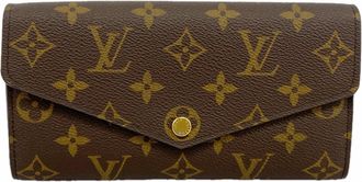 Louis Vuitton Brown Fuchsia Long Wallet (Bi-Fold) (Pre-Owned)