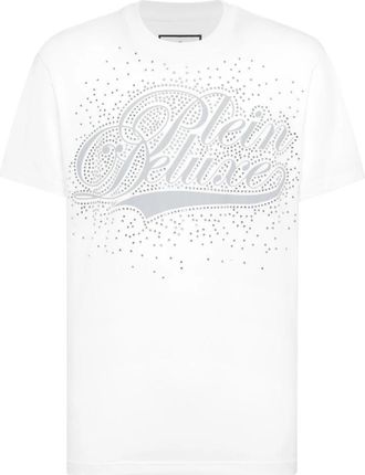 Philipp Plein Round Neck T-Shirt Deluxe Stones - Heren - T-shirts - Wit - S - Katoen - Tops