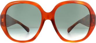 Gucci Square Havana Blue Gradient Sunglasses