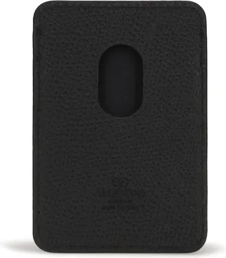 Valentino Garavani VLogo Magnetic Card Case - Black