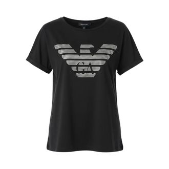 Emporio Armani Dames, Tops, Zwart, Maat: S Katoen