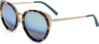 Linda Farrow MATTHEW WILLIAMSON MW98 C10 Womens Sunglasses Brown Size 53