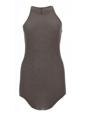 Rick Owens Beige Solid Round Neck Top