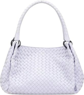 Bottega Veneta Pre-owned Handbags, female, Purple, Size: ONE SIZE Pre-owned Leather Tote
