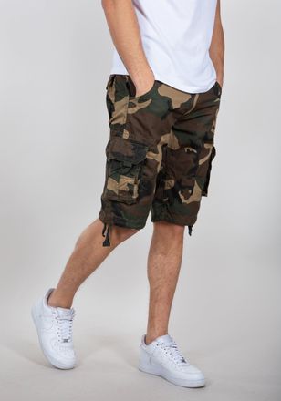 Alpha Industries Shorts ALPHA INDUSTRIES Jet Short Camo, Herren, Gr. 32, Normalgr&ouml;ssen, bunt (wdl camo 65), Obermaterial: 100% Baumwolle; Futter: 100% Baumwolle, Hosen