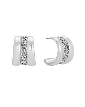 Ettika Silver Plated Hoop Earrings