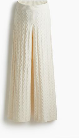 H&M MAMA Hose mit Zopfmuster - Beige