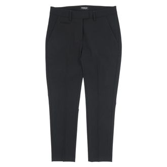 Dondup Cropped Broeken - Dames - Vrijetijds broeken - Zwart - W28 - Leer - Broeken