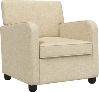 vidaXL Sill&oacute;n Crema Tela Vidaxl