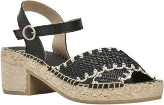 Andr&eacute; Assous Calista Espadrille Ankle Strap Platform Sandal in Black at Nordstrom, Size 10