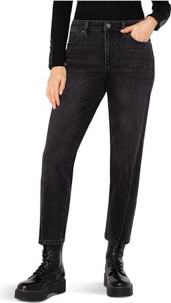 Liverpool L.A. Liv Mid-Rise Relaxed Jeans with Fashion Seaming 28 Inseam Womens Clothing Cavalier : 16 28, Cotton/Denim/Lycra