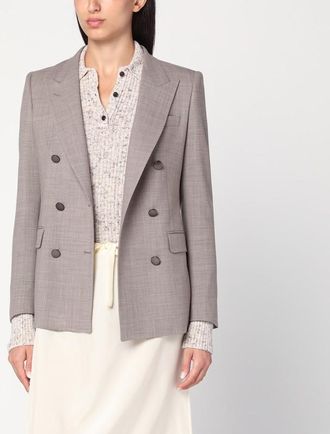 Tagliatore Beige double-breasted jacket in wool blend