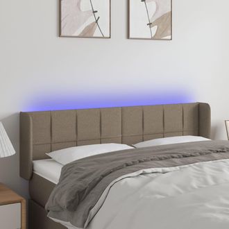 vidaXL Cabecero Con Led De Tela Gris Taupe 147x16x78/88 Cm Vidaxl