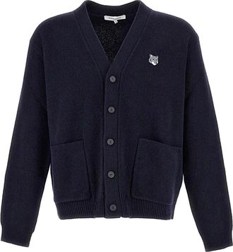 Maison Kitsun&eacute; Cardigan - Heren - Vesten - Blauw - L - Truien & Vesten