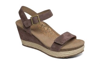 Aetrex Womens Sydney Sandal In Deep Taupe
