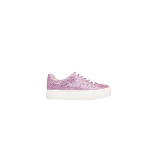 Betsey Johnson Womens Sidny Rhinestone Sneakers In Light Pink