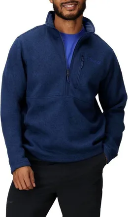 Marmot Drop Line Half Zip Fleece Jacket in Arctic Navy Heather at Nordstrom, Size Xx-Large