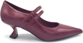 Jeannot Pumps, female, Red, Size: 8 US Ruby Patent Leather Buckle Shoes