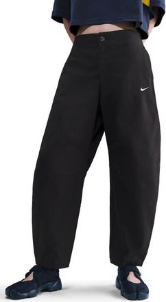 Nike Sportswear Street Barrel Leg Pants in Black/Sail at Nordstrom, Size X-Small