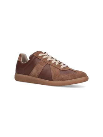 Maison Margiela Mixed Leather Sneaker - Brown