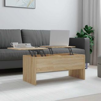 vidaXL Mesa De Centro Madera Ingenier&iacute;a Roble Sonoma 102x50,5x46,5 Cm Vidaxl