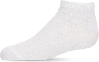 MeMoi Pointelle Super Soft Anklet Sock in White at Nordstrom, Size 6-12M