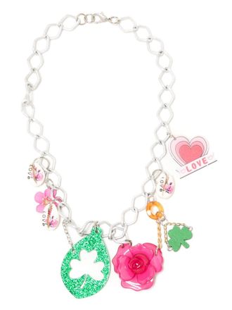 Amir Slama rose-pendant chain-link necklace - Metallic