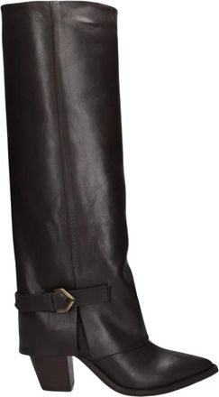Lina Locchi Mw 030 Hoge Laarzen - Dames - Cowboylaarzen - Bruin - 39 EU - Leer - Schoenen