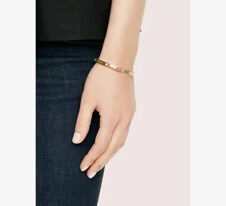 Kate Spade New York Set in Stone Hinged Gold Bangle
