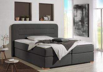HOME AFFAIRE Boxspringbett »Manchester« 5 Breiten, 3 Ausführungen, 2 Härtegraden, Topper, Steppung