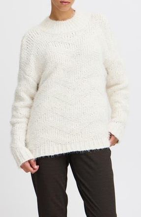 Ichi Knit Mock Neck Sweater in Birch at Nordstrom Rack, Size X-Small