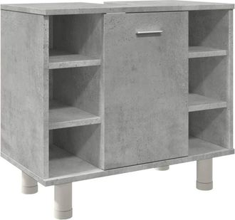 vidaXL Armario De Ba&ntilde;o Madera Ingenier&iacute;a Gris Hormig&oacute;n 60x32x53,5 Cm Vidaxl