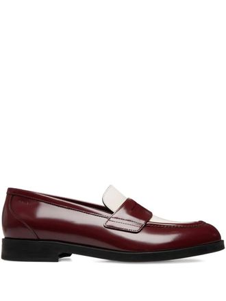 Bally Egli leren penny loafers met bandje - Rood