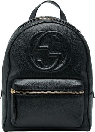 Gucci Black Leather Backpack (Pre-Owned)