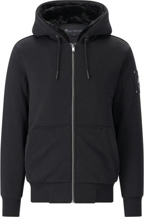 Moose Knuckles Zip-through Jas - Heren - Vesten met rits - Zwart - L - Leer - Hoodies & sweatvesten