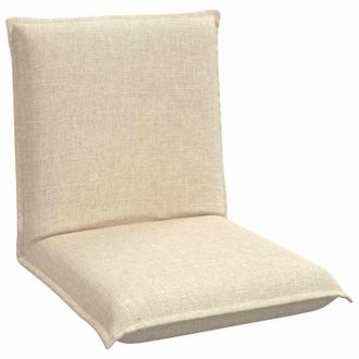 vidaXL Sill&oacute;n Ajustable Crema Tela Vidaxl