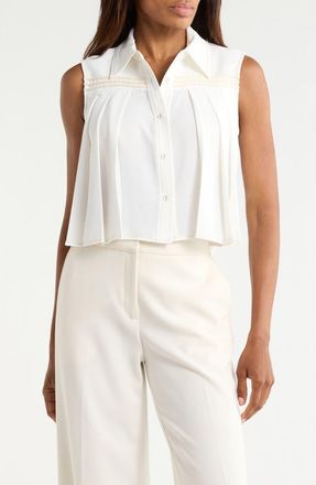 Ramy Brook Laura Sleeveless Shirt in Ivory at Nordstrom Rack, Size Xx-Large