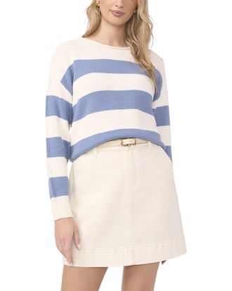Vince Camuto Wide Striped Rollneck Top