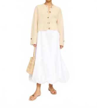 By Malene Birger Cierrou Soft Cardigan In Vanilla Cream