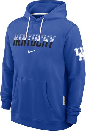 Nike Kentucky Sideline Standard Issue Nike Mens Dri-FIT College Pullover Hoodie in Blue | 03AZ4EVNKY-8DF