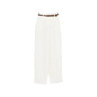 Max Mara Wide Trousers, female, White, Size: 2XS Wide Trousers