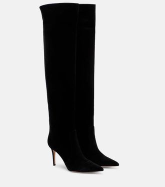 Gianvito Rossi Hansen 85 suede knee-high boots